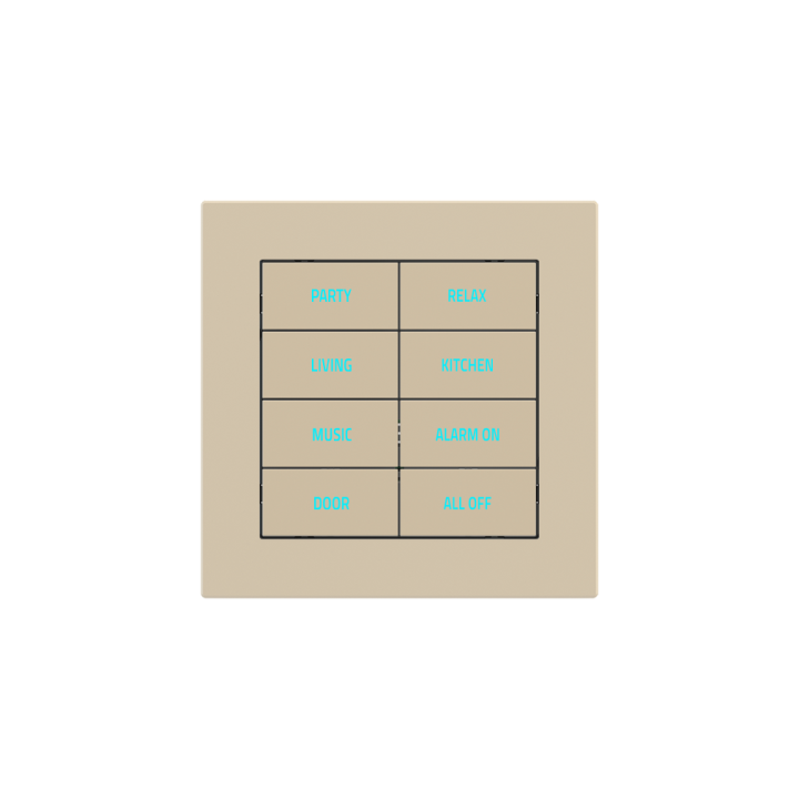 Square Plate Deep (FF/71/20Venti) (87x87) 1 window (60x60) Fenix NTM Beige Luxor