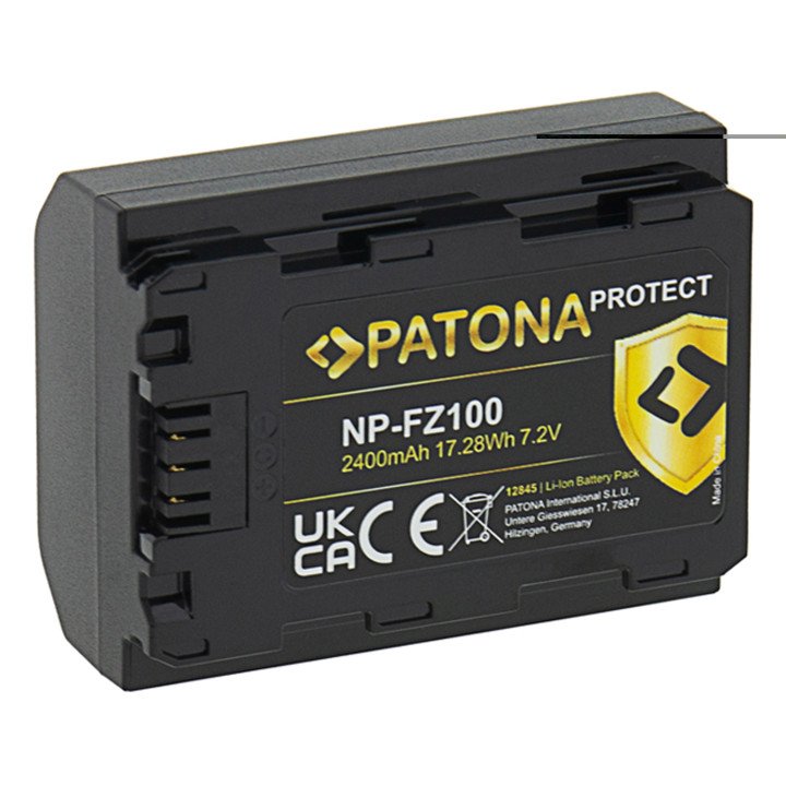 Patona PT12845 Battery Sony NP-FZ100 2250mAh Li-Ion Protect