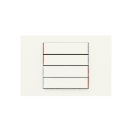 kit 4 rockers 71 serie horizontal rectangular (60X15) White Plastic