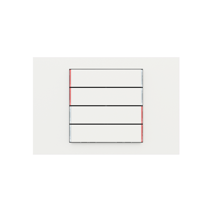 kit 4 rockers 71 serie horizontal rectangular (60X15) Fenix NTM White Malè