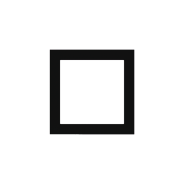 Square Plate 71 (Form/Flank/NF) (80x80) 1 window (60x60) Black Plastic