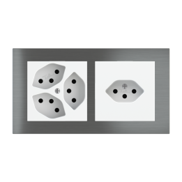 Magnetic plate 2-fold (60x60 | 60x60 mm window - 68 mm centre distance) Proxima series Metal Quantum Carbon