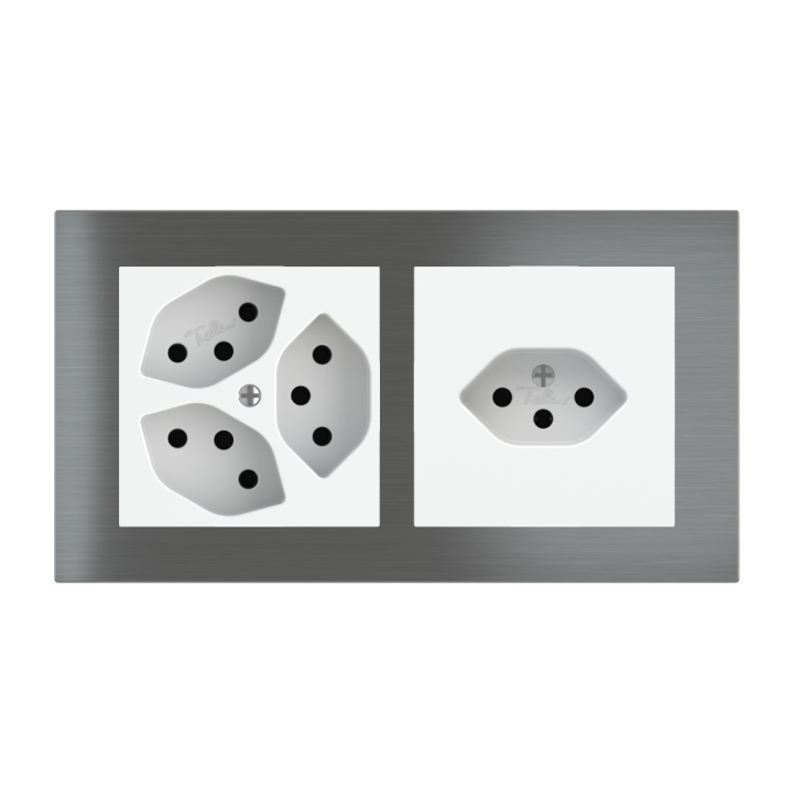 Magnetic plate 2-fold (60x60 | 60x60 mm window - 68 mm centre distance) Proxima series Metal Quantum Carbon