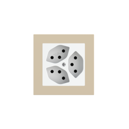 Square magnetic plate (60x60 mm window) Proxima series Metal Beige Luxor