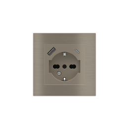 Square Plate Deep (FF/71/20Venti) (87x87) 1 window (55x55) Metal Nickel