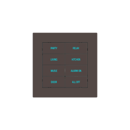 Square Plate Deep (FF/71/20Venti) (87x87) 1 window (60x60) Fenix NTM Cocoa Orinoco