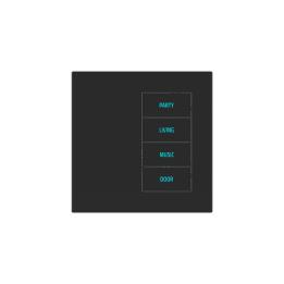 Square Plate Deep (20Venti) (87x87) 1 window (30x60) Fenix NTM Black Ingo