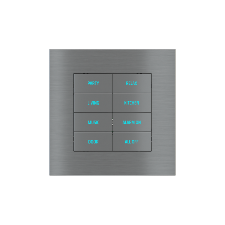 Ekinex plāksne 20venti 98x98 mm titāns metāls EK-SQS-GBS