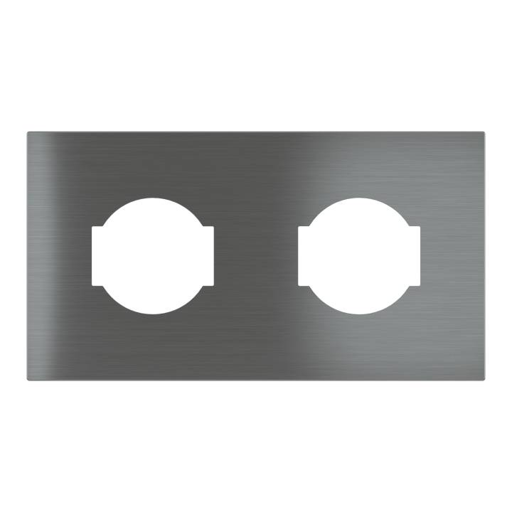 Magnetic plate 2-fold for two IT UNEL electrical sockets Proxima series Metal Quantum Carbon