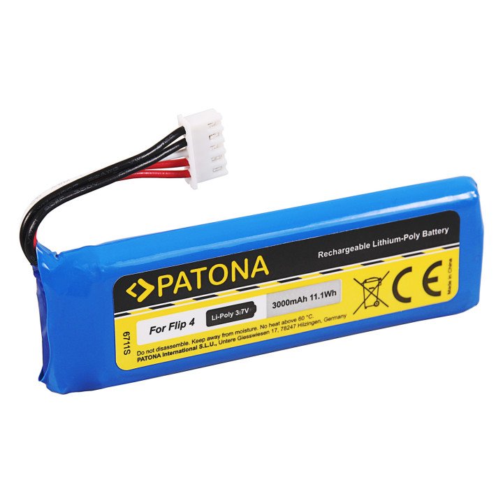 Patona PT6711 Battery for JBL Flip 4 3000mAh 3.7V Li-Pol GSP872693 01