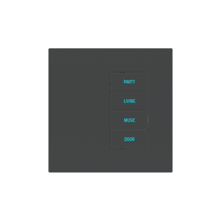 Square Plate Surface (20Venti) (98x98) 1 window (30x60) Fenix NTM Grey Bromine