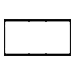 Ekinex plāksne FF 86x157 mm melns plastmasa EK-FO2-GAE