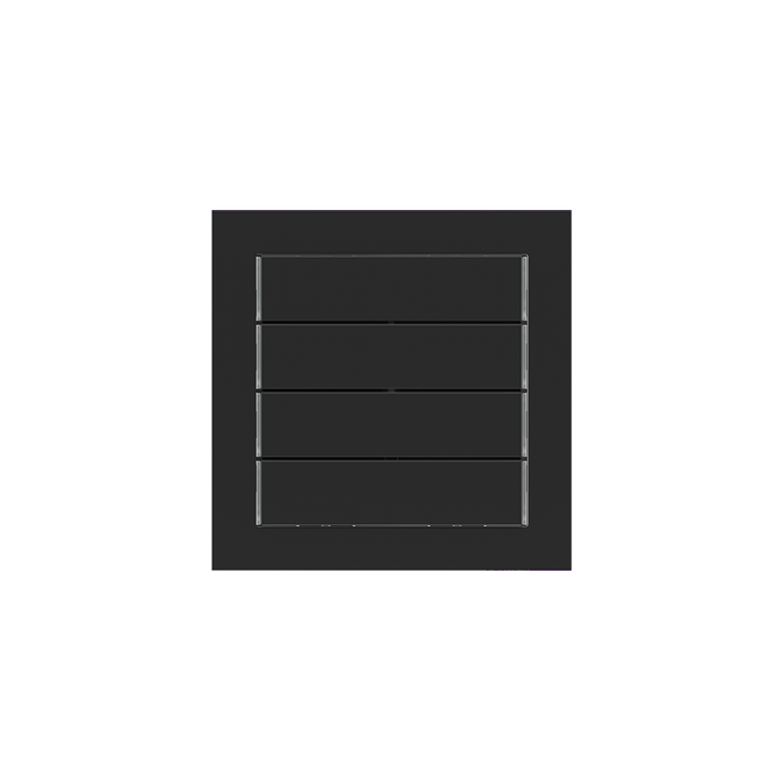 kit 1 rocker 71 serie horizontal rectangular (60X15) with symbols Fenix NTM Black Ingo