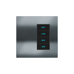 Square Plate Surface (20Venti) (98x98) 1 window (30x60) Metal HT Black