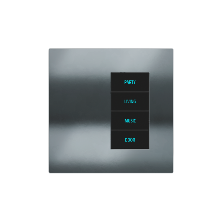 Ekinex накладка 20venti 98x98 mm черный металл EK-SQT-CBM