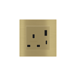 Ekinex розетка 55x55 mm латунь металл EK-PSC-UK-USB-GBB