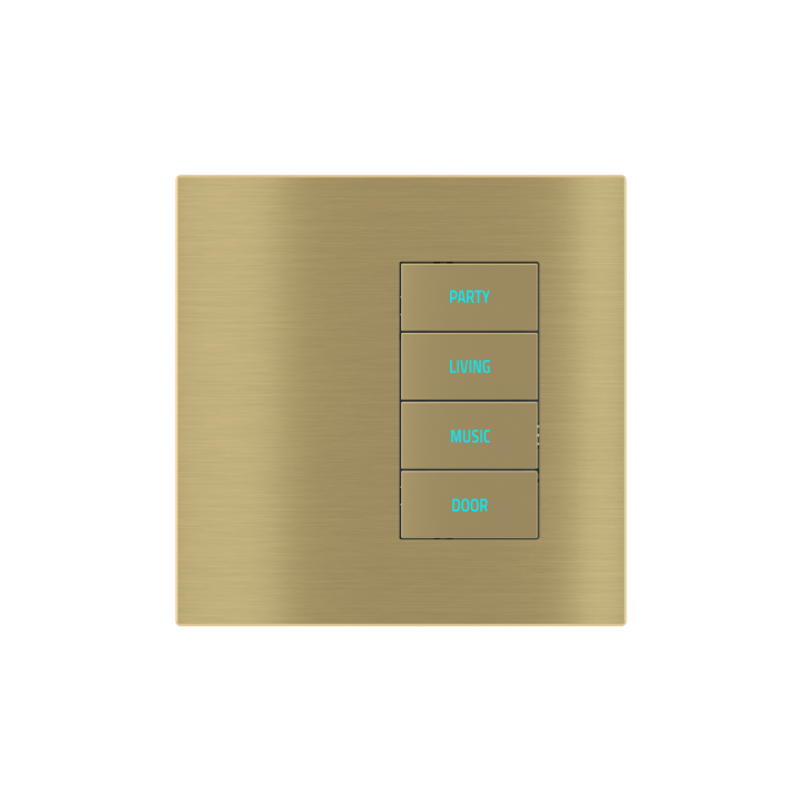 Square Plate Surface (20Venti) (98x98) 1 window (30x60) Metal Brass
