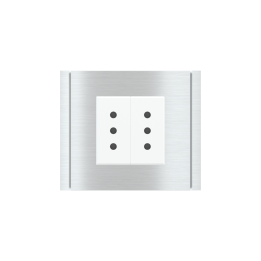 Square Plate 71 (Form/Flank/NF) (80x80) 1 window (45x45) Metal Alluminium