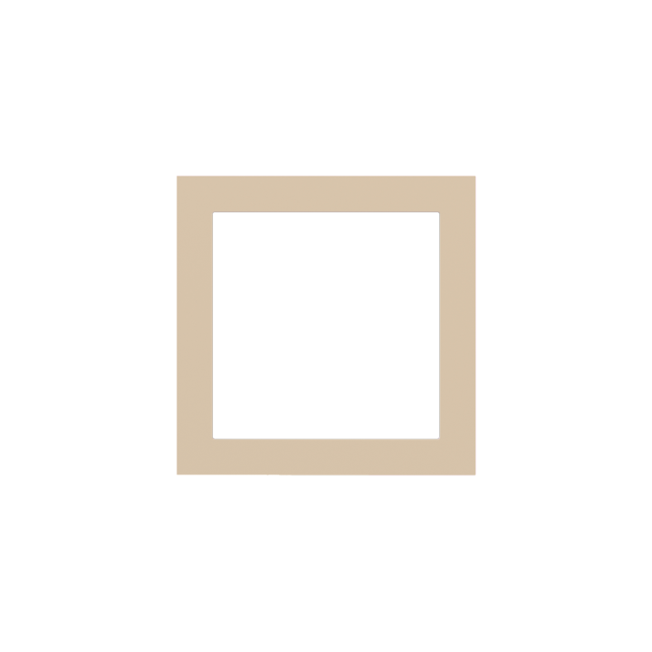 Square Plate 71 (Form/Flank/NF) (80x80) 1 window (60x60) Fenix NTM Beige Luxor