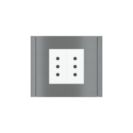 Square Plate 71 (Form/Flank/NF) (80x80) 1 window (45x45) Metal Titanium