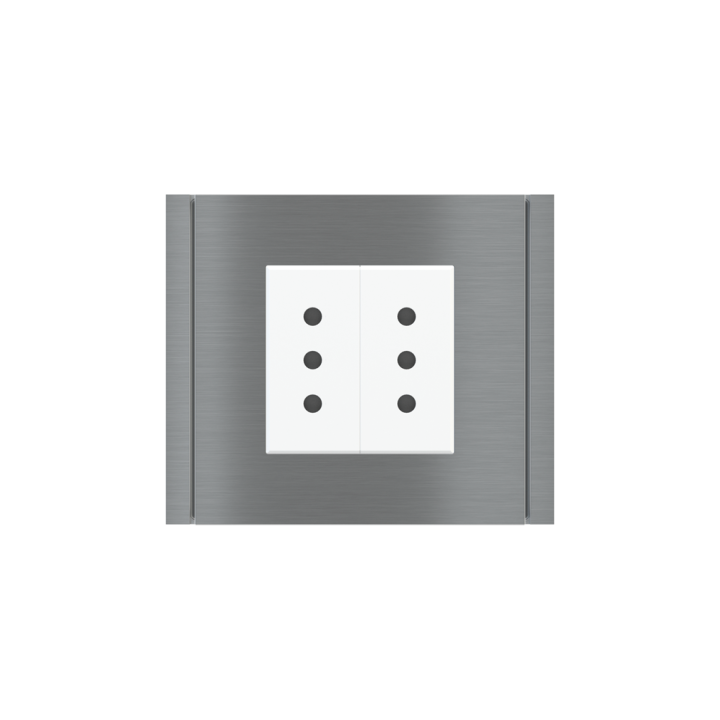Square Plate 71 (Form/Flank/NF) (80x80) 1 window (45x45) Metal Titanium