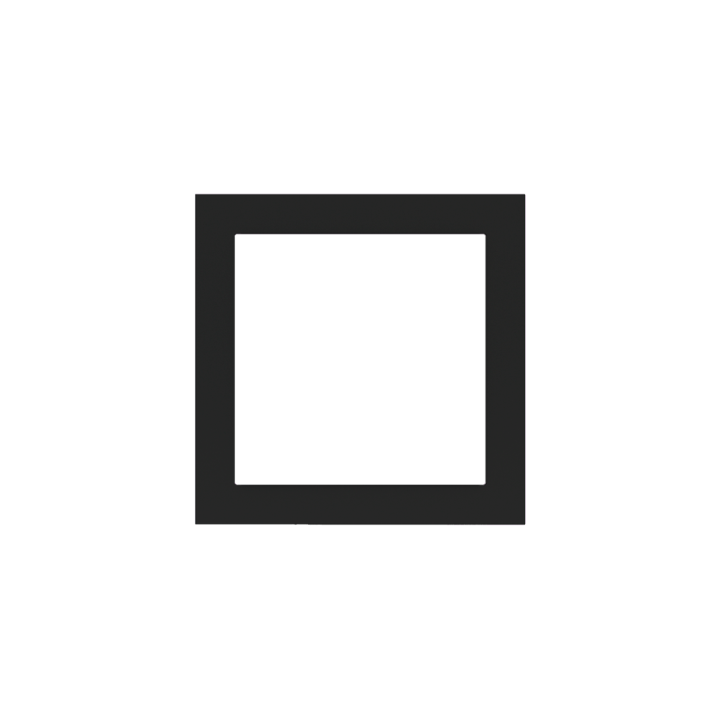 Ekinex plāksne Form/Flank/NF 80x80 mm Black Ingo Fenix NTM EK-PQS-FNI