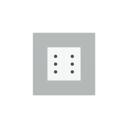 Square Plate Deep (FF/71/20Venti) (87x87) 1 window (45x45) Fenix NTM Grey Ephesus