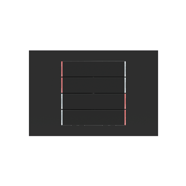 kit 4 rockers 71 serie horizontal rectangular (60X15) Fenix NTM Black Ingo