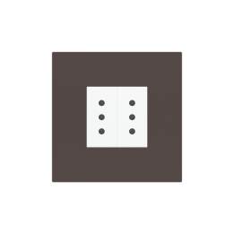 Square Plate Surface (71/20Venti) (98x98) 1 window (45x45) Fenix NTM Cocoa Orinoco