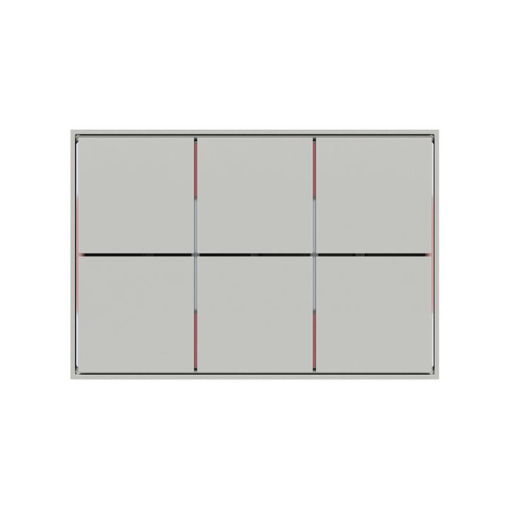 Ekinex plāksne FF 86x86 mm sudrabs plastmasa EK-FOQ-GAG