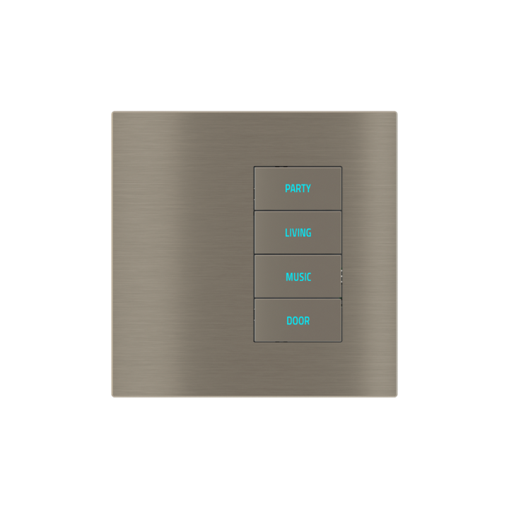 Ekinex накладка 20venti 98x98 mm никель металл EK-SQT-GBR