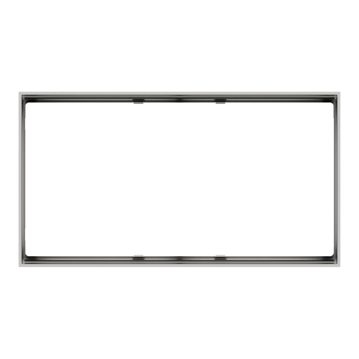 Rectangular Frame FF Form (86x157) 2 Windows Silver Plastic