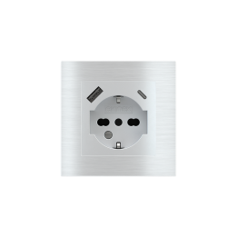 Square Plate Deep (FF/71/20Venti) (87x87) 1 window (55x55) Metal Alluminium