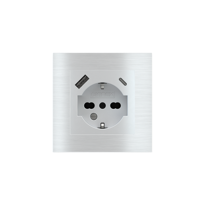 Square Plate Deep (FF/71/20Venti) (87x87) 1 window (55x55) Metal Alluminium