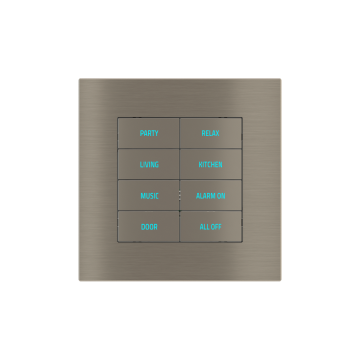 Ekinex накладка 20venti 98x98 mm никель металл EK-SQS-GBR