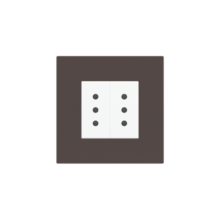 Square Plate Deep (FF/71/20Venti) (87x87) 1 window (45x45) Fenix NTM Cocoa Orinoco