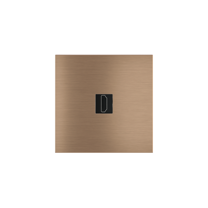 Square magnetic plate for keystone system Proxima series Metal Dark Chocolate