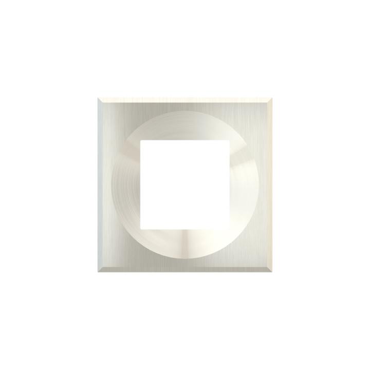 Square magnetic plate (45x45 mm window) ERA serie Metal Steel Brushed