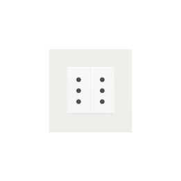 Square Plate 71 (Form/Flank/NF) (80x80) 1 window (45x45) Fenix NTM White Malè