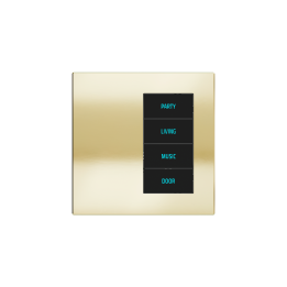 Square Plate Deep (20Venti) (87x87) 1 window (30x60) Metal HT Champagne