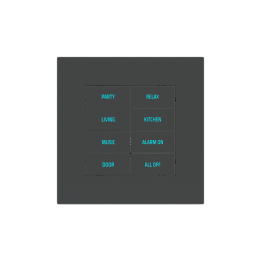 Square Plate Surface (71/20Venti) (98x98) 1 window (60x60) Fenix NTM Grey Bromine