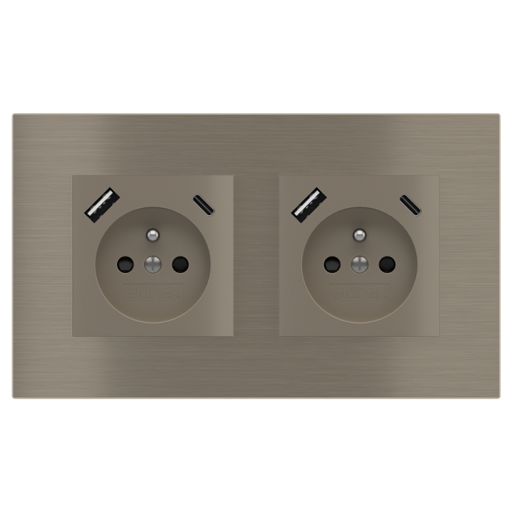 Rectangular Plate Surface (71/20Venti) (98x168) 2 windows (55x55)+(55x55) Metal Nickel