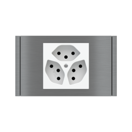 Rectangular Plate 71 (Form/Flank/NF) (80x121) 1 window (60x60) Metal Titanium
