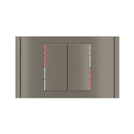 kit 2 rockers 71 serie vertical rectangular (30X60) Metal Nickel