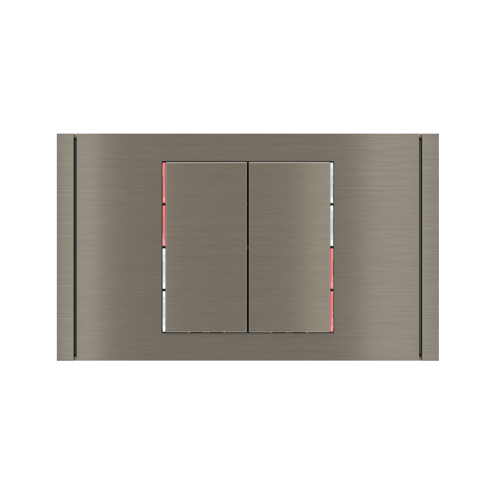 kit 2 rockers 71 serie vertical rectangular (30X60) Metal Nickel