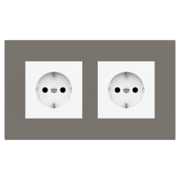 Rectangular Plate Surface (71/20Venti) (98x168) 2 windows (45x45)+(45x45) Fenix NTM Grey London