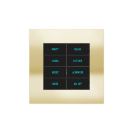 Square Plate Surface (71/20Venti) (98x98) 1 window (60x60) Metal HT Champagne