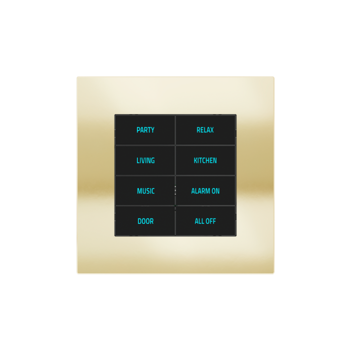 Ekinex plāksne 20venti 98x98 mm Champagne metāls EK-SQS-CHA