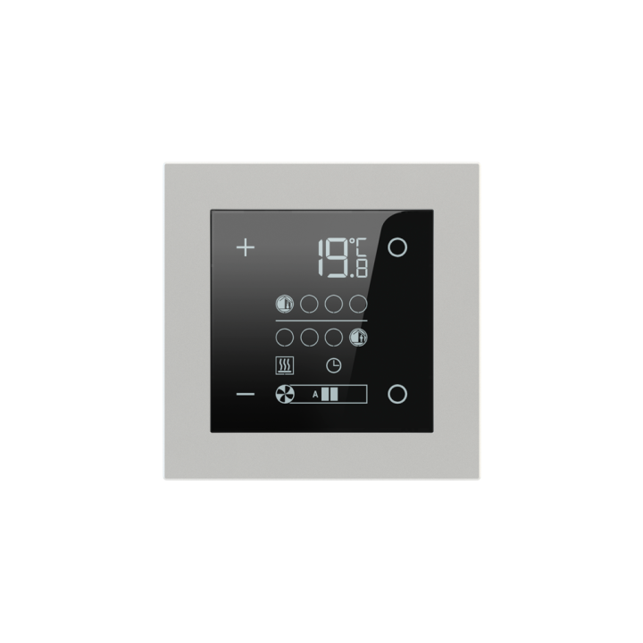 Square Plate Deep (FF/71/20Venti) (87x87) 1 window (60x60) Plastic Silver