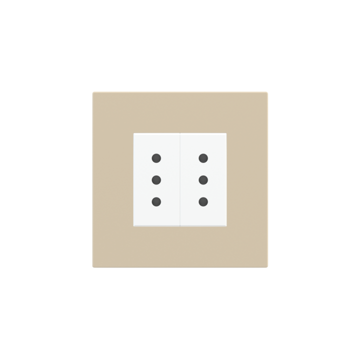 Square Plate Deep (FF/71/20Venti) (87x87) 1 window (45x45) Fenix NTM Beige Luxor
